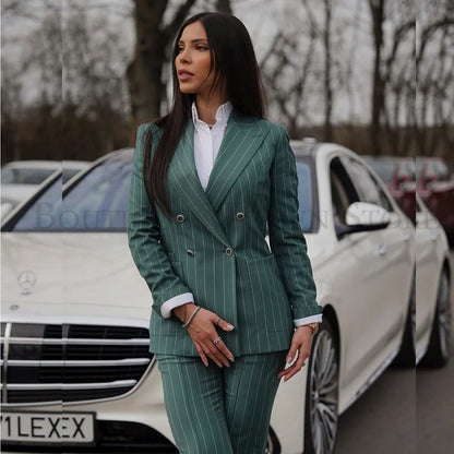Double Breasted Office Suit Set