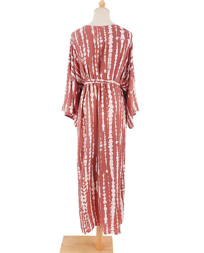 Tie Dye Maxi Kimono Cover-Up